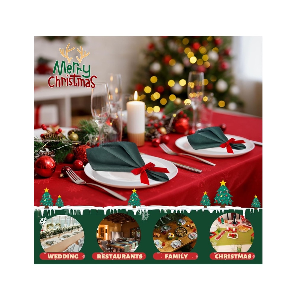 Christmas Napkin Rings Set of 6 - Picture 5 of 7